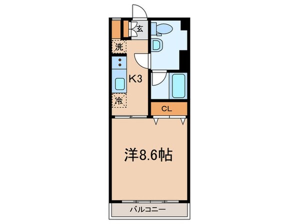 桜町コーポ（605）の物件間取画像